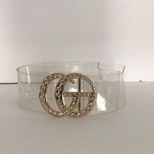 🛍️🛍️ Designer Inspired 🛍️🛍️.    Wide Clear Belt